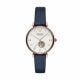 Emporio Armani Women's Gianni T-Bar Rose Gold Round Leather Watch - AR60020