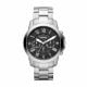 Fossil Men's Grant Silver Round Stainless Steel Watch - FS4736