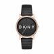 Dkny Women's Soho Rose Gold Round Leather Watch - NY2633