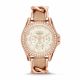 Fossil Women's Riley Rose Gold Round Leather Watch - ES3466