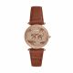 Fossil Women's Lyric Rose Gold Round Leather Watch - ES4683