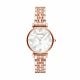 Emporio Armani Women's Gianni T-Bar Rose Gold Round Stainless Steel Watch - AR11110