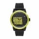 Armani Exchange Men's Atlc Black Round Silicone Watch - AX1583