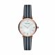 Emporio Armani Women's Gianni T-Bar Rose Gold Round Leather Watch - AR11224