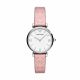 Emporio Armani Women's Gianni T-Bar Silver Round Leather Watch - AR11205