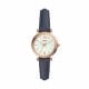 Fossil Women's Carlie Rose Gold Round Leather Watch - ES4502