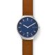 Skagen Men's Grenen Silver Round Leather Watch - SKW6457