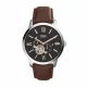 Fossil Men's Townsman Silver/Steel Round Leather Watch - ME3061