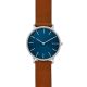 Skagen Men's Hagen Silver Round Leather Watch - SKW6446
