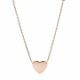 Fossil Women's Lane Heart Rose Gold-Tone Stainless Steel Necklace - JF03081791