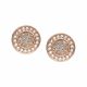 Fossil Women's Sutton Halo Rose Gold-Tone Stud Earring - JF03263791