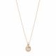 Fossil Women's Sutton Halo Rose Gold-Tone Steel Pendant Necklace - JF03265791