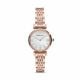 Emporio Armani Watches Women's Gianni T-Bar Rose Gold Round Stainless Steel Watch - AR11316