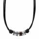 Fossil Men's Black Rondell Necklace - JF84068040