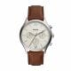 Fossil Men's 44Mm Fenmore Brown Leather - BQ2363