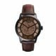 Fossil Men's Townsman Dark Brown Leather Round Watch - ME3098