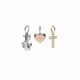 Fossil Women's Charms Tritone Stainless Steel Charms Jewellery - JF01780998