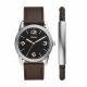 Fossil Men's Ledger Three-Hand Brown Leather Watch and Bracelet Gift Set - BQ2465SET