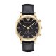 Emporio Armani Men's Chronograph Black Leather Watch -  AR1917