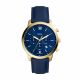 Fossil Men's Neutra Chronograph  Navy Leather Watch - FS5790