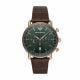 Emporio Armani Chronograph Brown Alligator-Embossed Leather Watch - AR11334
