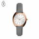 Fossil Women's Gabby Three-Hand Date Gray Leather Watch - ES5073