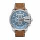 Diesel Men's Mega Chief Chronograph Brown Leather Watch - DZ4458