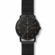 Horizont Black Steel Mesh Dual Time Watch - SKW6538