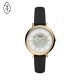 Fossil Women's Jacqueline Solar-Powered Black Leather Watch - ES5093