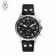 Fossil Men's Retro Pilot Chronograph Black Leather Watch - FS5806