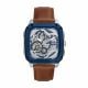 Fossil Men's Inscription Automatic Brown Leather Watch - BQ2571