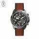 Fossil Men's Bronson Chronograph Brown Eco Leather Watch - FS5855
