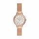 Fossil Women's Virginia Three-Hand Rose Gold-Tone Stainless Steel Mesh Watch - ES5111