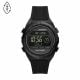 Fossil Men's Everett Solar-Powered Digital Black Silicone Watch - FS5859
