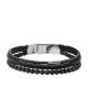 Cool Tones Black Lava Multi-Strand Bracelet -  JF03620040