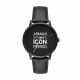 Armani Exchange Three-Hand Black Leather Watch - AX2732