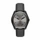 Armani Exchange Three-Hand Black Leather Watch - AX2859