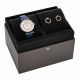 Emporio Armani Two-Hand Blue Leather Watch and Earring Gift Set - AR80053