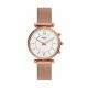 Fossil Women's Carlie Rose Gold Stainless Steel Hybrid Smartwatch  - FTW5060
