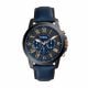 Fossil Men's Grant Chronograph Navy Leather Watch - FS5061