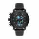 Diesel Griffed Chronograph Black Leather Watch - DZ4576