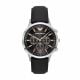Emporio Armani Chronograph Black Leather Watch - AR11431