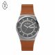 Melbye Three-Hand Day-Date Medium Brown Leather Watch - SKW6786