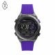 Fossil Men's Everett Digital Purple Silicone Watch - FS5880