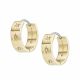 These hoop earrings feature gold-tone stainless steel and post closures-JF03870710
