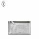 Fossil Women's Silver/Steel Leather Logan Zip Card Case - SL6537043