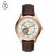 Fossil Men's Fenmore Automatic Brown Leather Watch - BQ2650