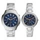 Fossil Unisex's His and Her Multifunction Stainless Steel Watch Set - BQ2646SET