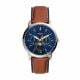 Fossil Men's Neutra Minimalist Multifunction Brown Leather Watch - FS5903