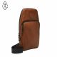 Fossil Men's Brown Leather Sport Sling Pack - MBG9529210